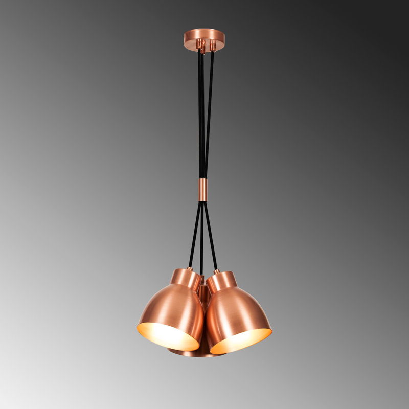 Luminaire suspendu en forme de cloche à 3 lumières Philo