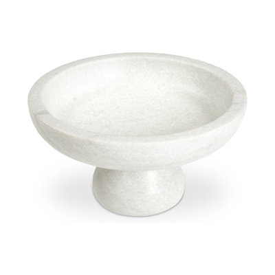 Palermo Pedestal Bowl White Marble