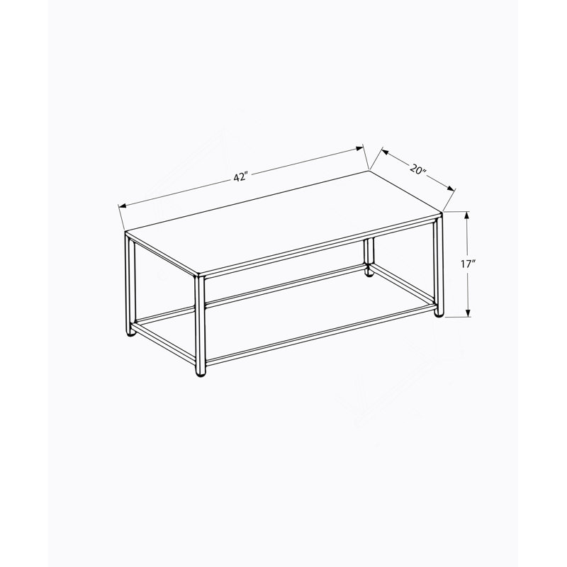 Table basse, décorative, cocktail, rectangulaire, carrelage brun, métal brun, transitionnel