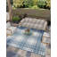 Tapis intérieur / extérieur pour jardin à carreaux bleu-27811599