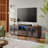Kadro 70" Tv Stand For 80 Inch Tvs Entertainment Center With Led Lights And Arched Glass Doors Wood Finish Adjustable Shelves Modern Tv Cabinet For Living Room-1480133415