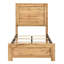 Rustic Twin Bed With Natural Finish, In A Box, Comes Headboard, And Rails, Laminate For Stain Protection, Simple Setup, Box Spring Needed Size Charm, Protects Surface, Assembly Required, Essential