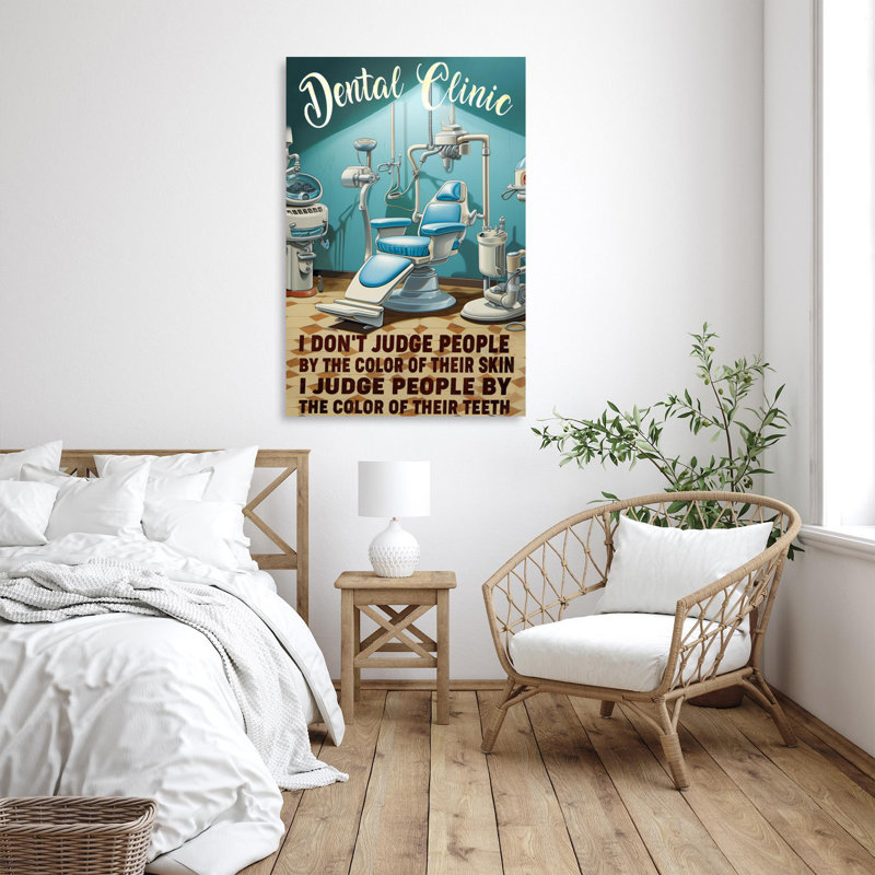 Dentaire sur impression sur toile, H 36 po x l 24 po x P 1,25 po