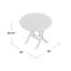 Suki Round Eucalyptus Folding Outdoor Bistro Table , 30'' in. W 30'' in. D-633714876
