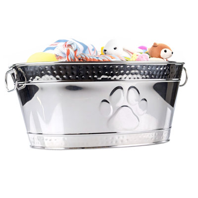 Metal Chew-Proof Dog Toy Bin