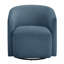 Fauteuil d'appoint pivotant en tonneau - bleu-113286085
