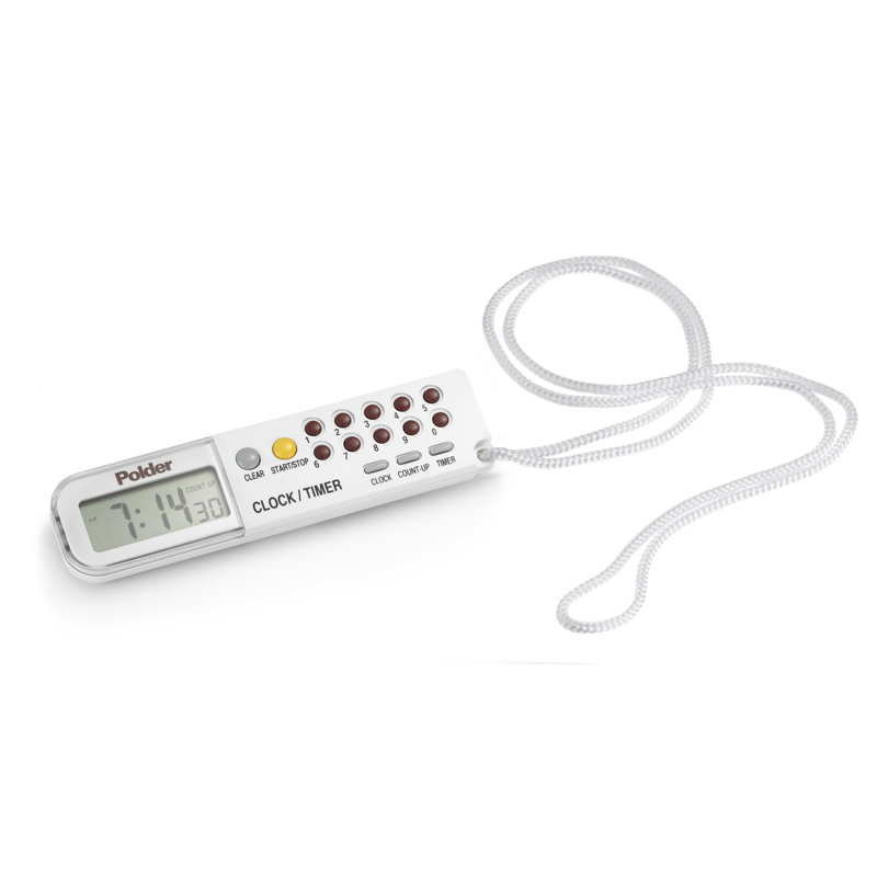 Polder Products LLC Clock/Timer/Stopwatch, White