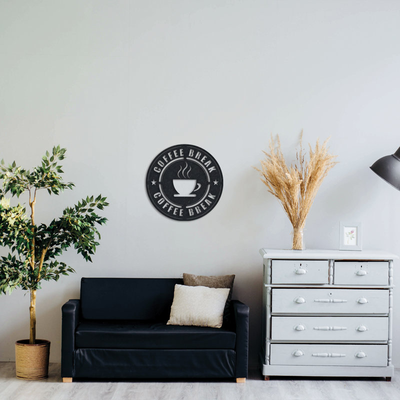 Coffee Break Wall Décor, 24" H x 24" W x 0.06" D