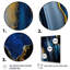 «Abstract Geode Geometric Blue II», reproduction sur toile 3 pièces-87917805-87917810