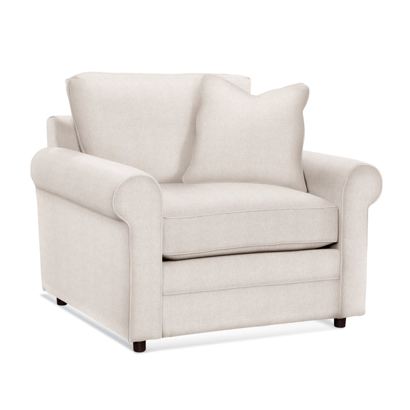 Edgeworth Upholstered Accent Chair, White Sugar Performance; 0863-91