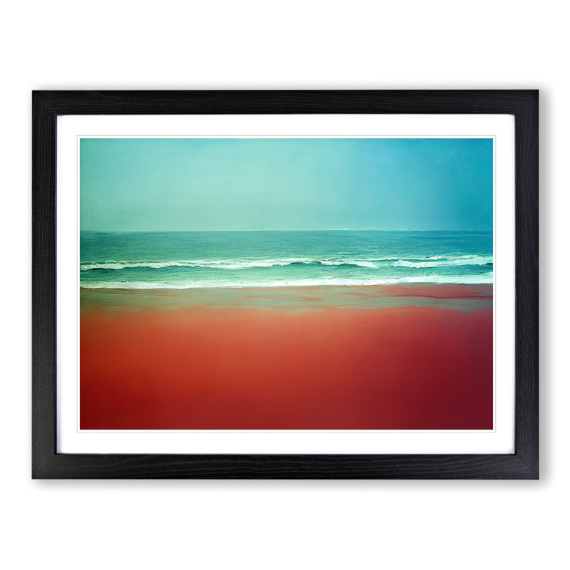 Beach Trance - Single Picture Frame Painting, Black, 46cm H x 64cm W x 2cm D