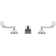 Triton Bowe 0.5 GPM Widespread Bathroom Sink Faucet with Laminar Flow and Wristblade Handles, Drain Not Included