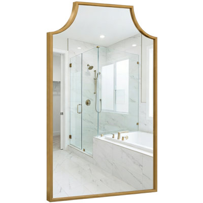 Modern Arched Wall Mirror Metal Framed Bathroom Vanity Mirror