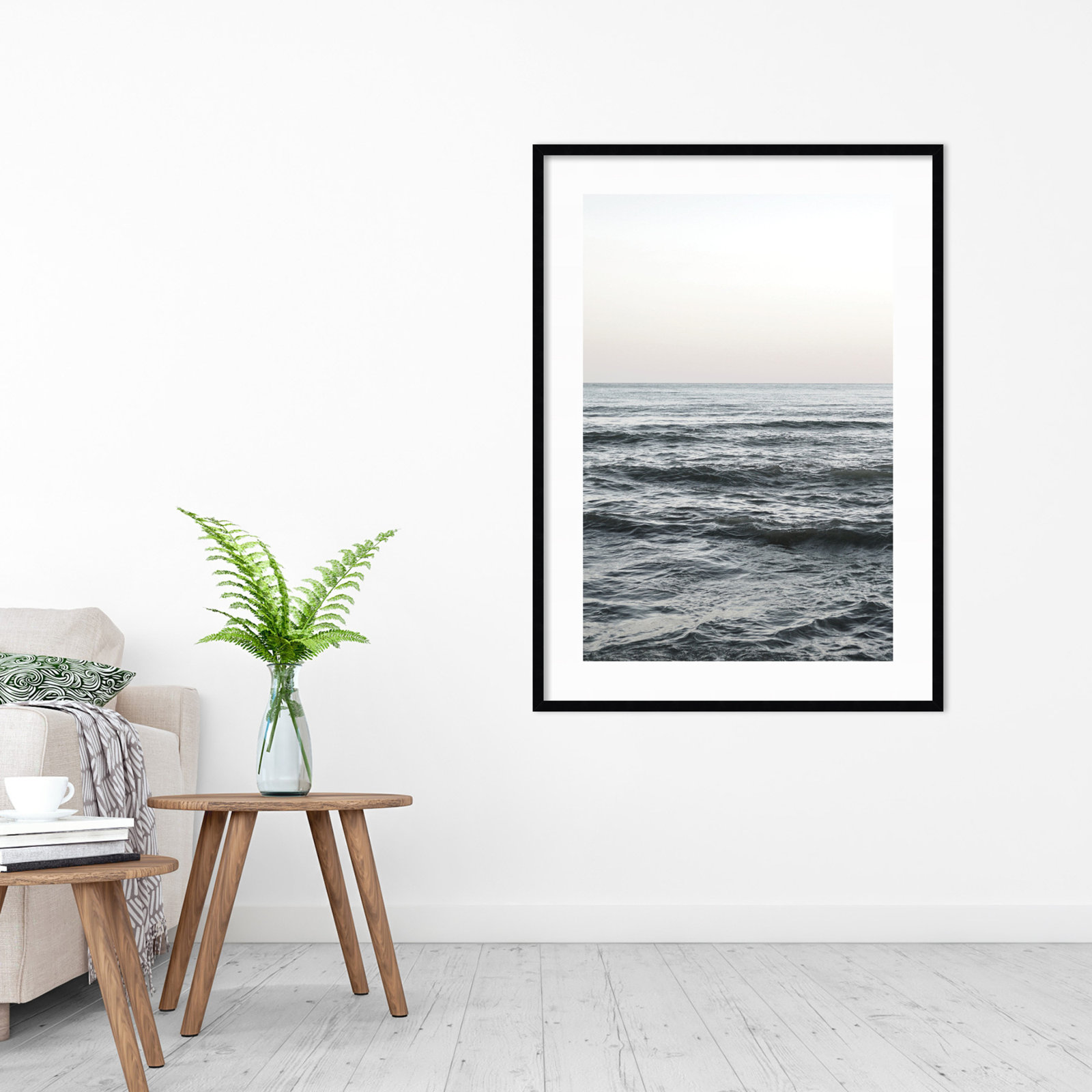 Calm Ocean Vibes by Vidal Hernandez, Black, 41" H x 30" W