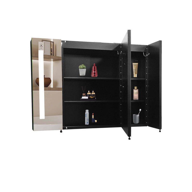 Lumières à intensité variable de 36 po x 26 po avec miroir à DEL noir
