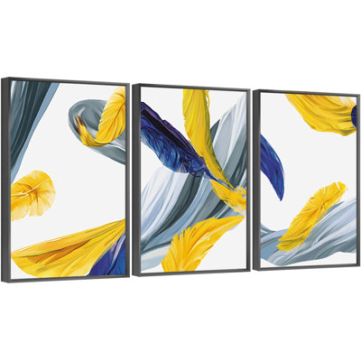"Abstract Lines", art mural encadré en aluminium