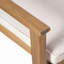 Ensemble de 2 chaises de patio - Bois d'acacia robuste, siège imperméable confortable, structure d'une capacité de 400 lb