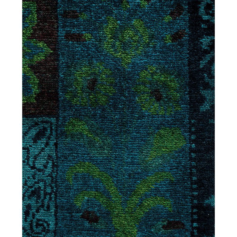 Overdyed One-of-a-Kind 3' 3" X 5' 1" Hand Knotted Area Rug