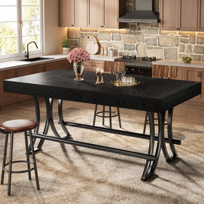 63" Counter Height Dining Table, Tall Kitchen Bar Table