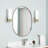 Colborne 32-1/2" x 24" Modern Oval Framed Bathroom Wall Mirror-99278880