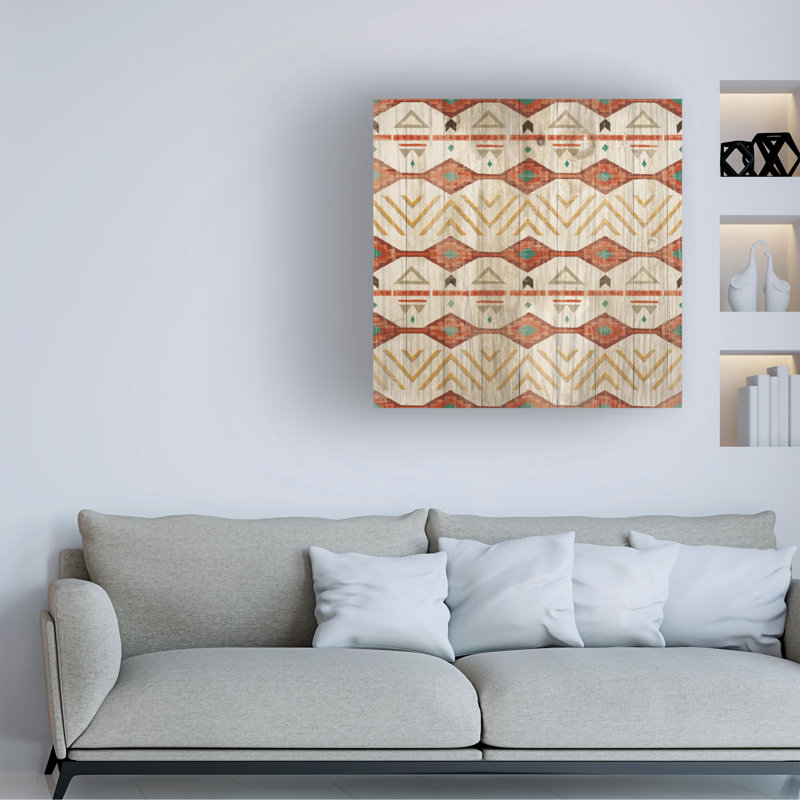 Southwest Pattern Abstract Canvas Art in Multicolor