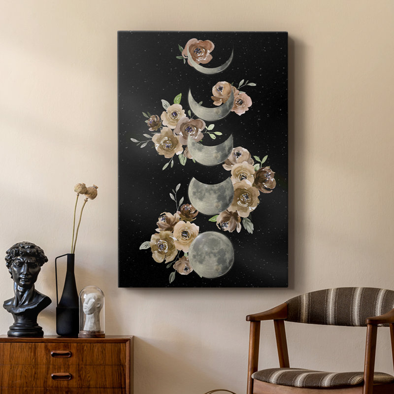 Phases lunaires bohémiennes - galerie Cavas sur mesure, H 60 po x l 40 po