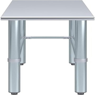 Express KitchQuip 35" H x 18" L x 30" D Open Base Stainless Steel Commercial Work Table with Adjustable Feet – NSF Certified