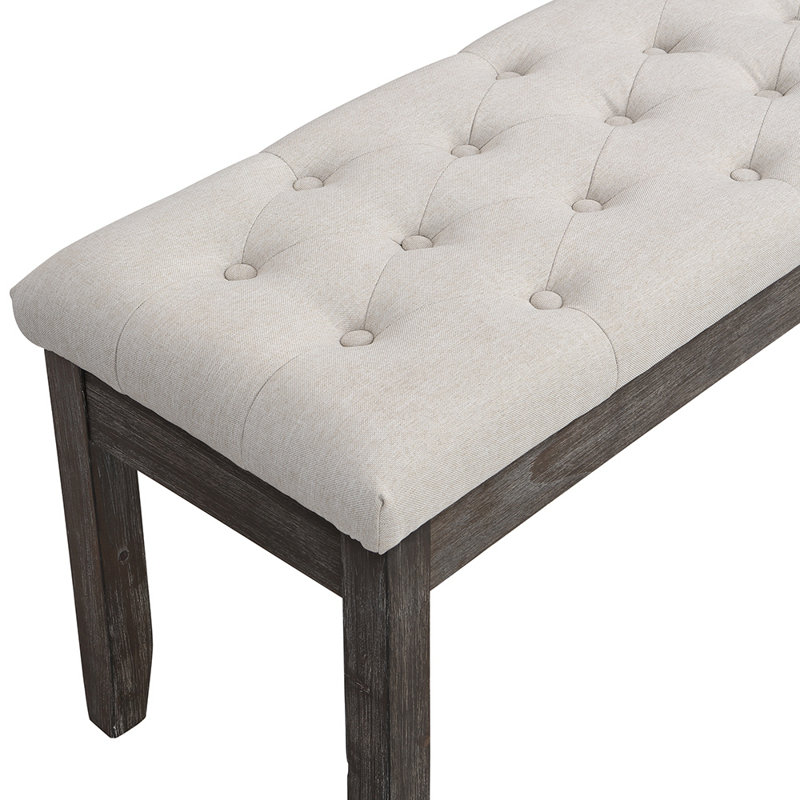 Banc rembourré en tissu Saveer
