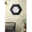 Miroir hexagonal 18,5 "x 18,5" avec cadre en bois massif-873338504