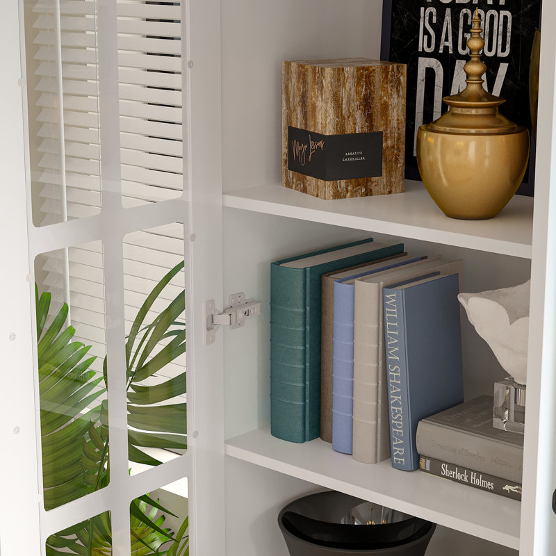12 Drawer Display Case Curio Cabinet With Glass Doors