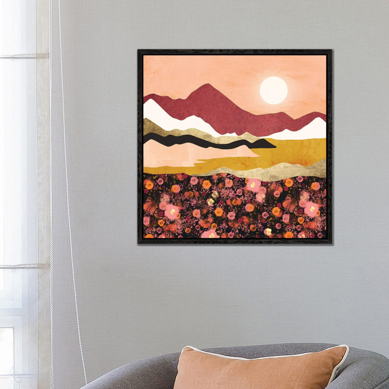 Autumn Field II - Print on Canvas, 66.04 cm H x 66.04 cm W, Black Framed