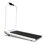 Tapis roulant pliable avec guidon et inclinaison, tapis de marche sous le bureau 2 en 1 et coussin vibrant avec télécommande pour petits espaces de bureau à domicile, blanc