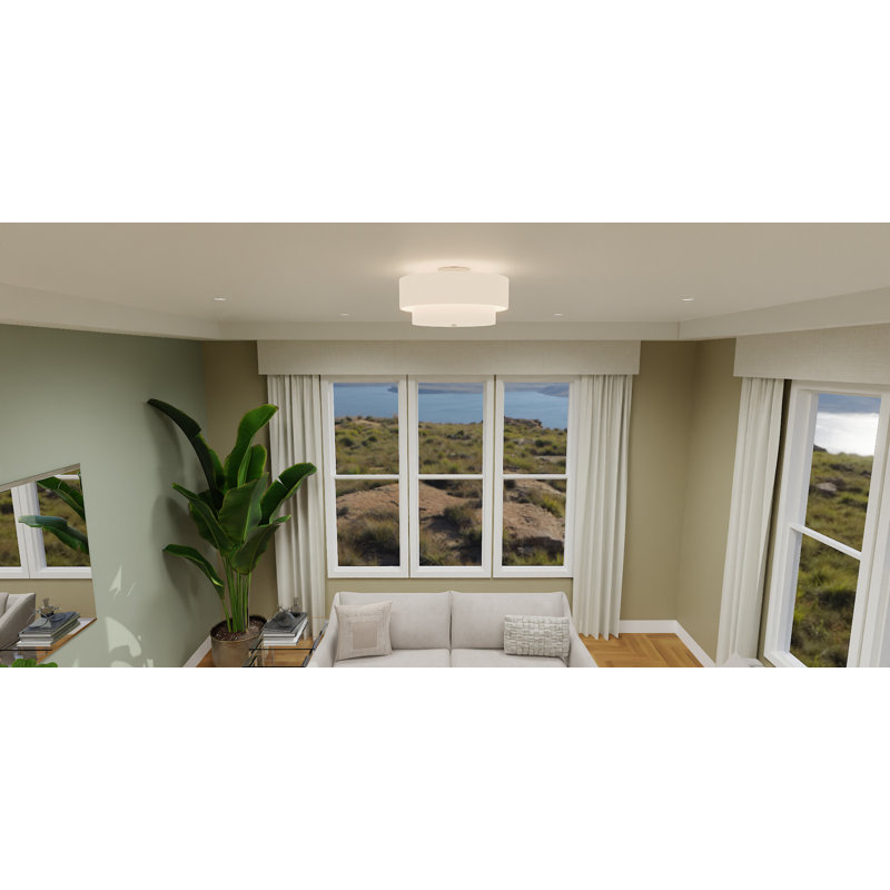 Fabric Semi Flush Mount