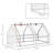 Outsunny 6' X 3' X 3' Portable Mini Greenhouse Outdoor Garden With Large Zipper Doors And Water/UV PE Cover-121362701-121362700