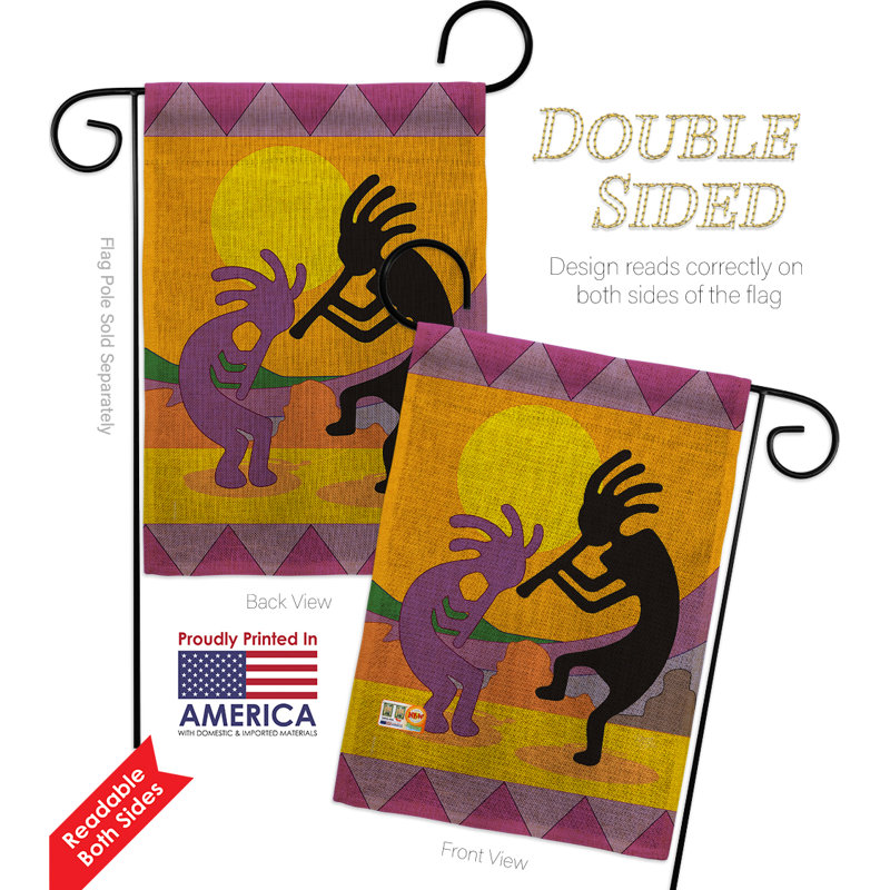 Double Sided 18.50'' H x 13'' W Polyester Flag Set