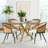 4 - Person Dining Table Sets With 39'' Round Table & 4 Upholstered Boucle Armchairs-103707433