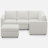 Aubade L-Shape Sectional Sofa Storage Couch With Removable Ottomans-497180725