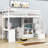 Twin 4 Drawers Wood Loft Bed with Built-in Desk and Shelves-277840933