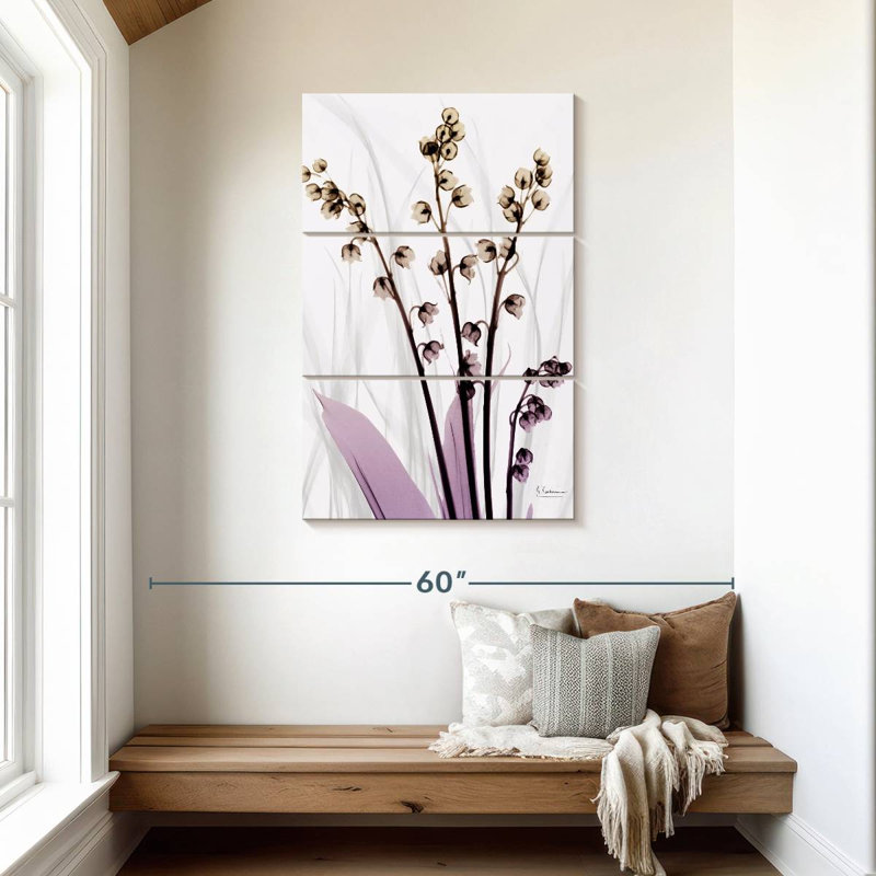 Harnek muguet en fleur, H 45 po x l 28 po