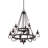 Noble 9-Light Rustic Black Chandelier
