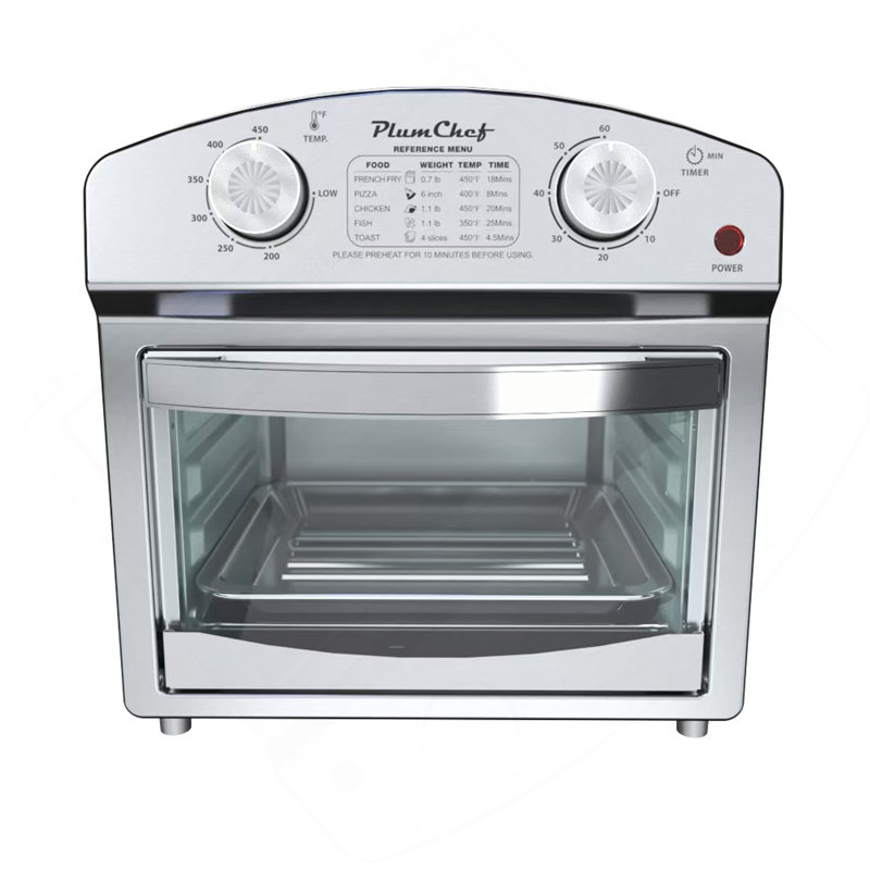 12.5 Quart 7-In-1 Convection Toaster Oven, 1500W, Stainless Steel, With 5 Pre-Set Menus – Roast, Bake, Grill, Broil, Toast, Dehydrate & Defrost, Silver