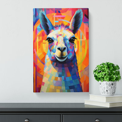 Llama Constructivism No.3 - Wrapped Canvas