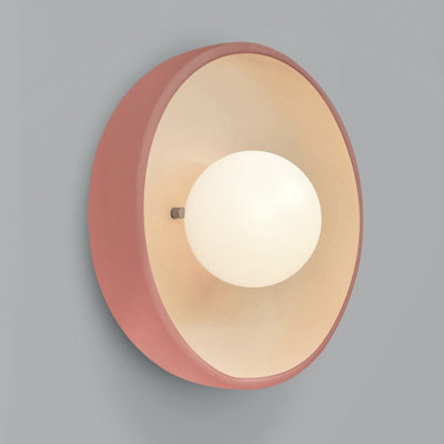 Single Light Ceramic Flush Mount Sconce