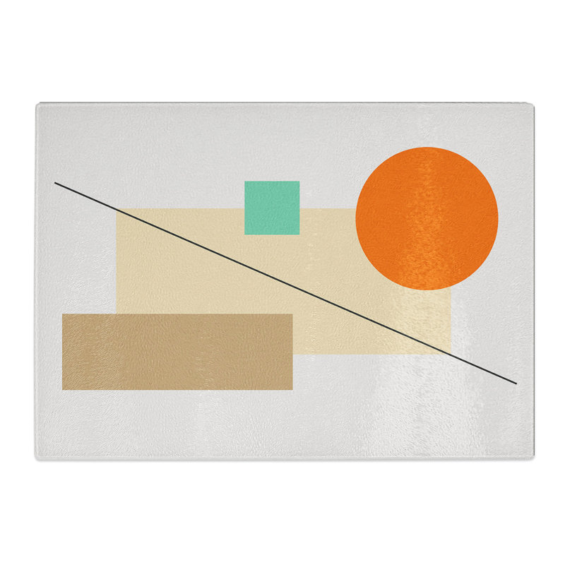 Abstract Blocks Chopping Board, 0.4cm H x 20cm W x 28.5cm L