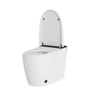 Toilette allongée une pièce intelligente avec bidet, siège chauffant, séchoir à air chaud, stérilisation UV-C et télécommande