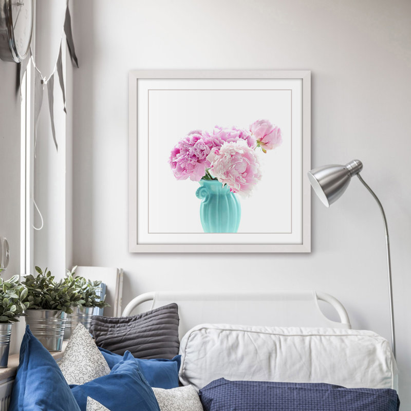 « pastels roses » par sylvia cook, reproduction d’art encadrée, H 12 po x l 12 po x P 1,5 po