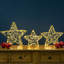 LED Lighted Stars Outdoor Christmas Decorations - 14" - Gold - Set Of 3-876402045