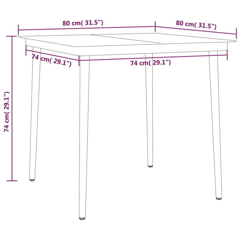Ensemble repas Zojka, 4, Noir / gris 1, H 29,1 po x L 31,5 po x l 31,5 po