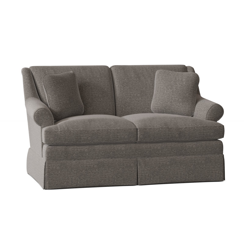 Connor Upholstered 59'' Loveseat, Anello 26 Burgundy Performance Twill, No