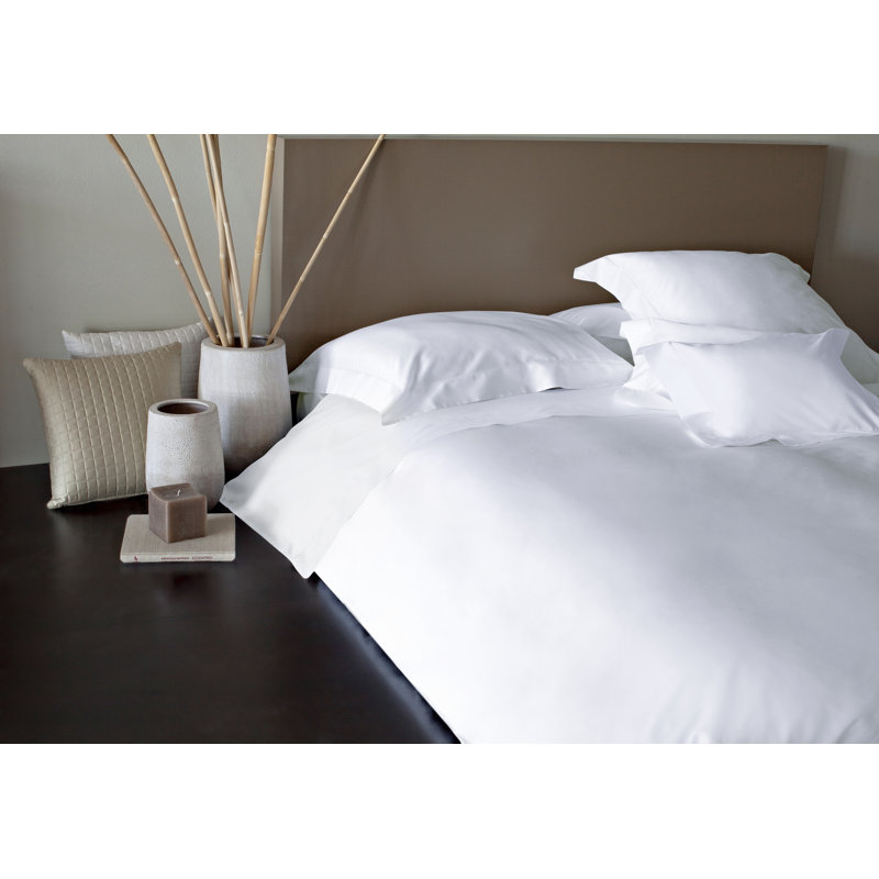 Raffaello Sateen Duvet Cover, White, Queen Duvet Cover